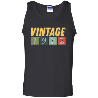 Vintage 1972 46th Birthday Gift Shirt For Mens Or Womens Black