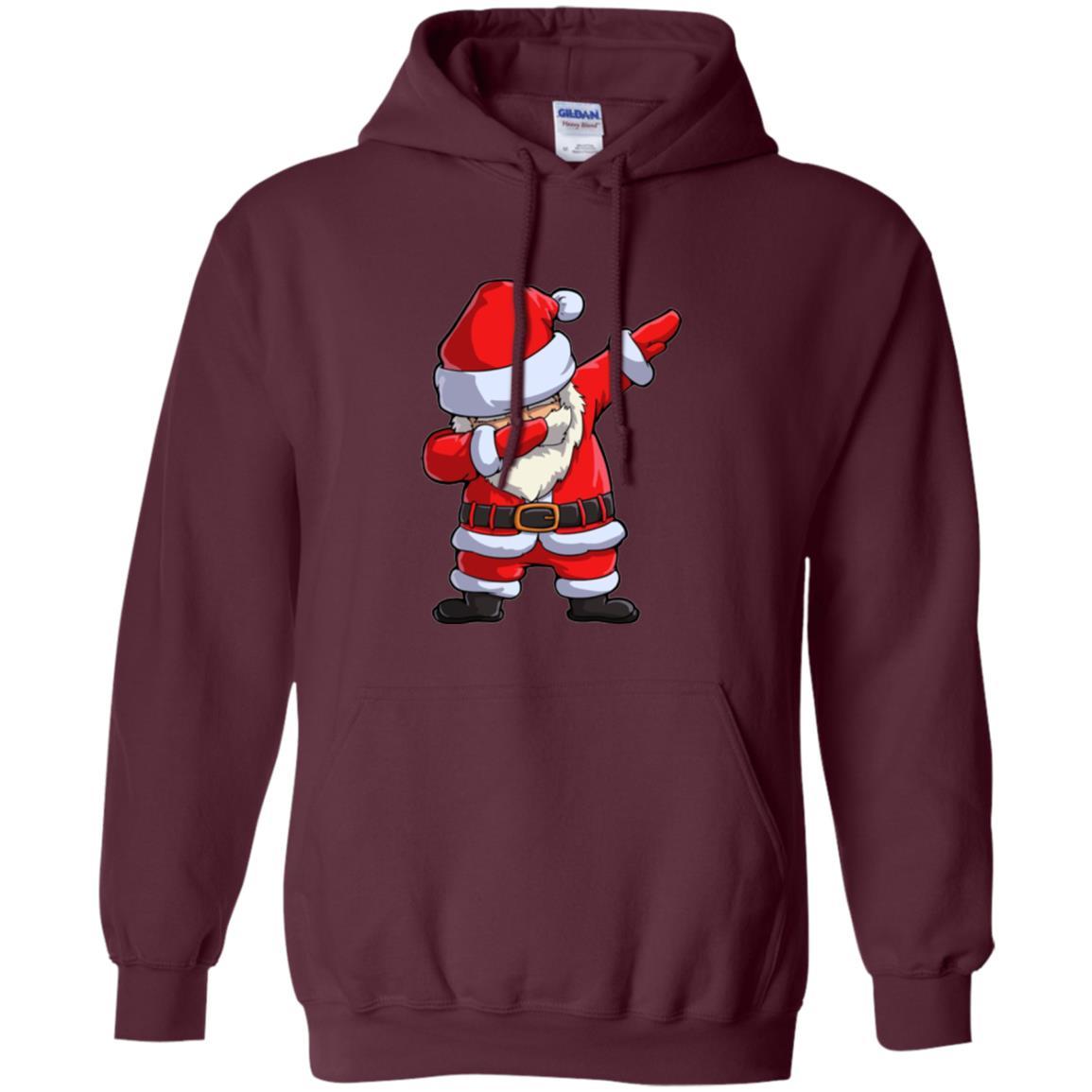 Christmas T-shirt Dabbing Santa Claus Maroon