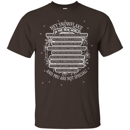 Hey Snowflake In The Real World You Don_t Get A Participation Trophy Military T-shirt Dark Chocolate