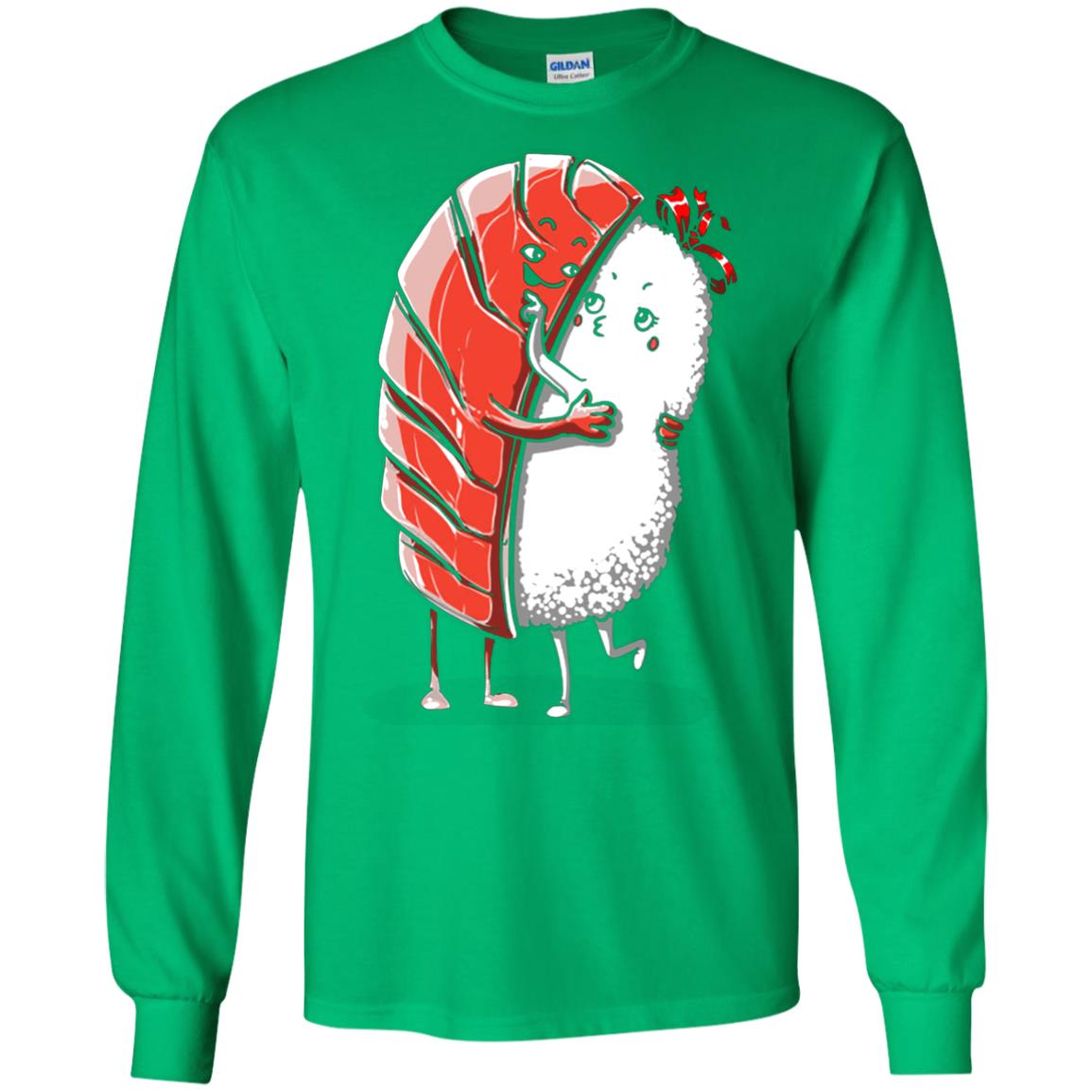 Sushi Lover T-shirt Salmon Sashimi Sushi Hug Love Irish Green