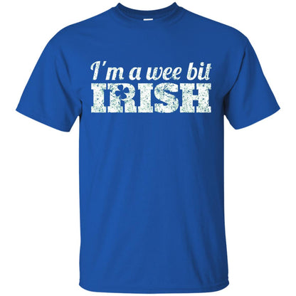 I_m Wee Bit Irish Funny Irish Heritage St Paddy_s Day T-shirt Royal