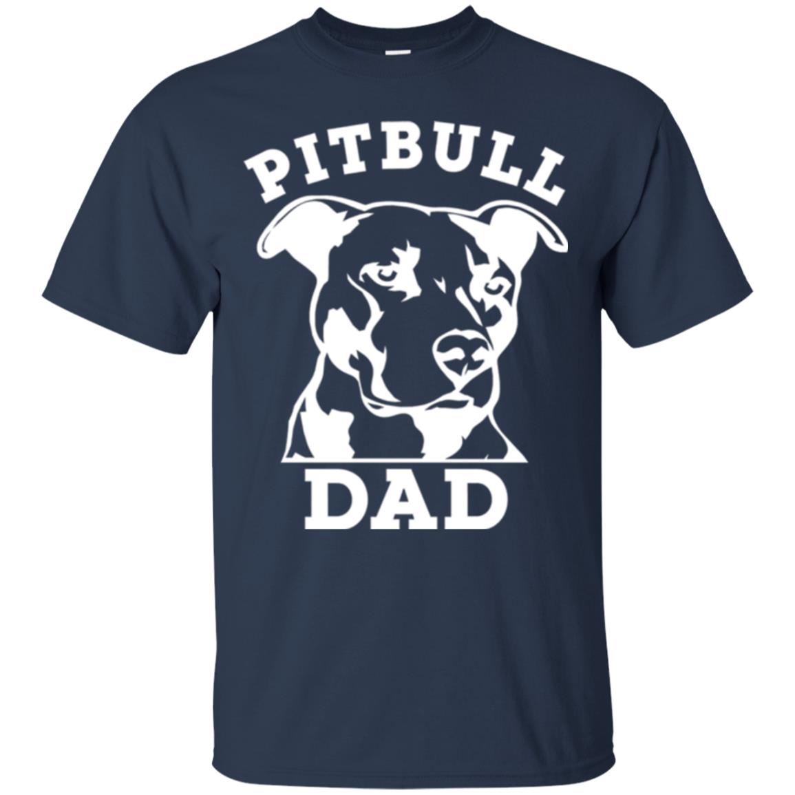 Pit Bull Dad T-shirt Pitbull Lovers Navy