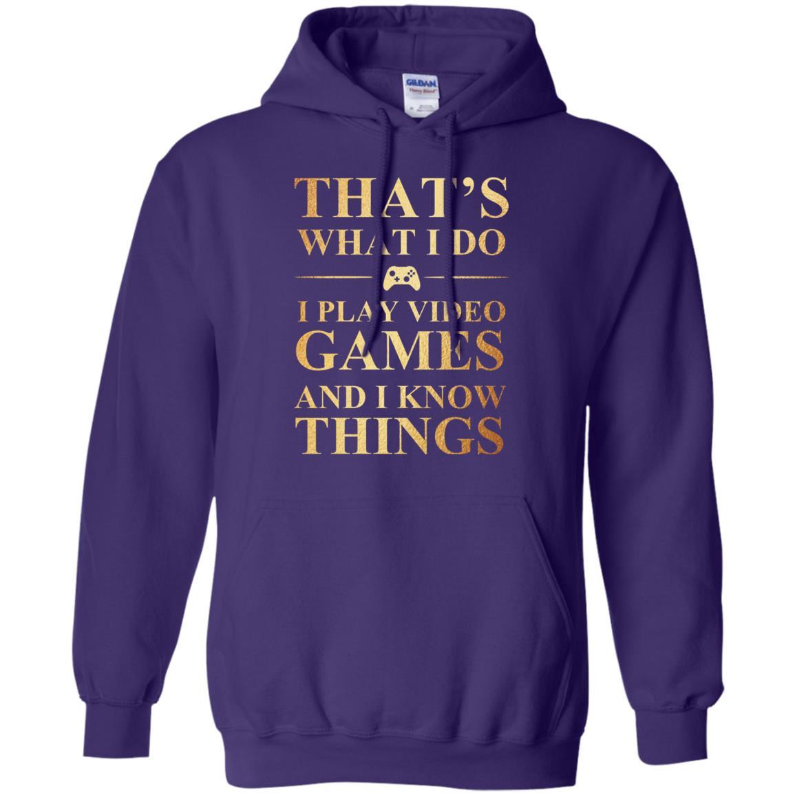Gamer T-shirt That's What I Do I Play Video Games Purple