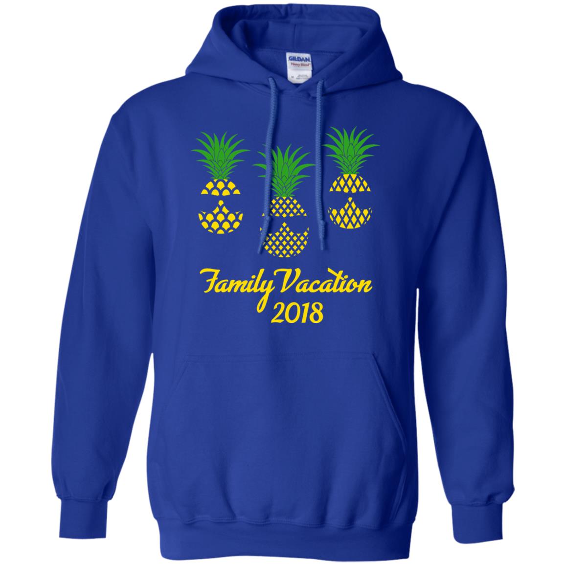 Family Vacation 2018 Shirt Hawaii Pineapple Sunglasses Royal