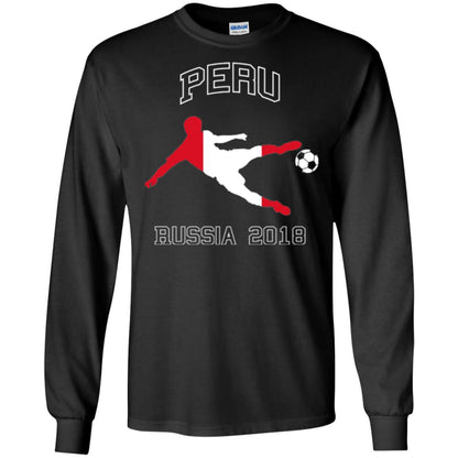 Soccer Lovers T-shirt Peru Russia In 2018 Black
