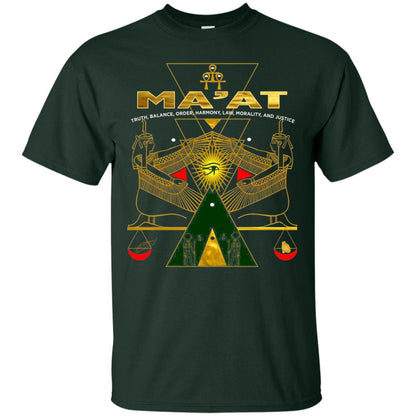 Sacred Kemetic Geometry Goddess Maat T-shirt Forest