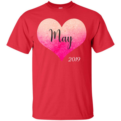 Pregnancy Reveal Announcement Party May 2019 Shirt Red