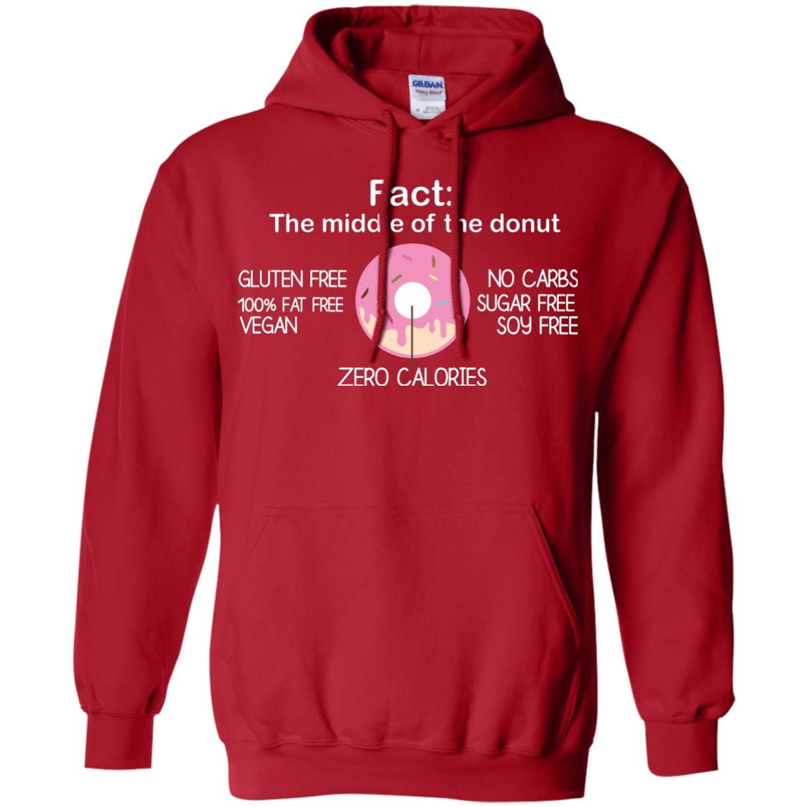 Fact The Middle Of The Donut Zero Calories Shirt Red
