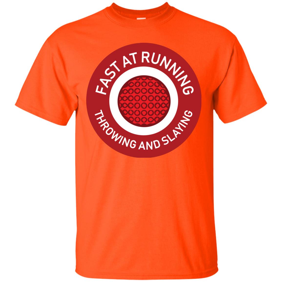 Fast At Running Throwing And Slaying Dodgeball Shirts Orange
