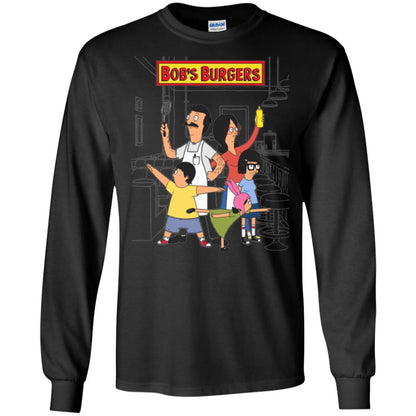 Family Group Hero Pose T-shirt Bob_s Burgers Black