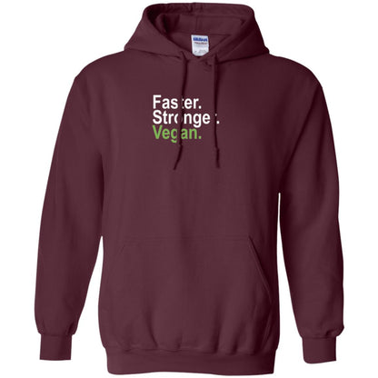 Vegetarian T-shirt Faster Stronger Vegan Maroon