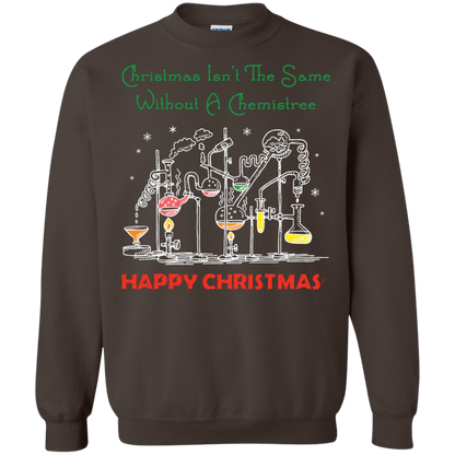 Christmas Isn't The Same Without A Chemistree Happy Christmas T-shirt Dark Chocolate