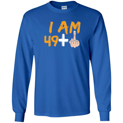 50th Birthday T Shirt I Am 49 Plus Royal