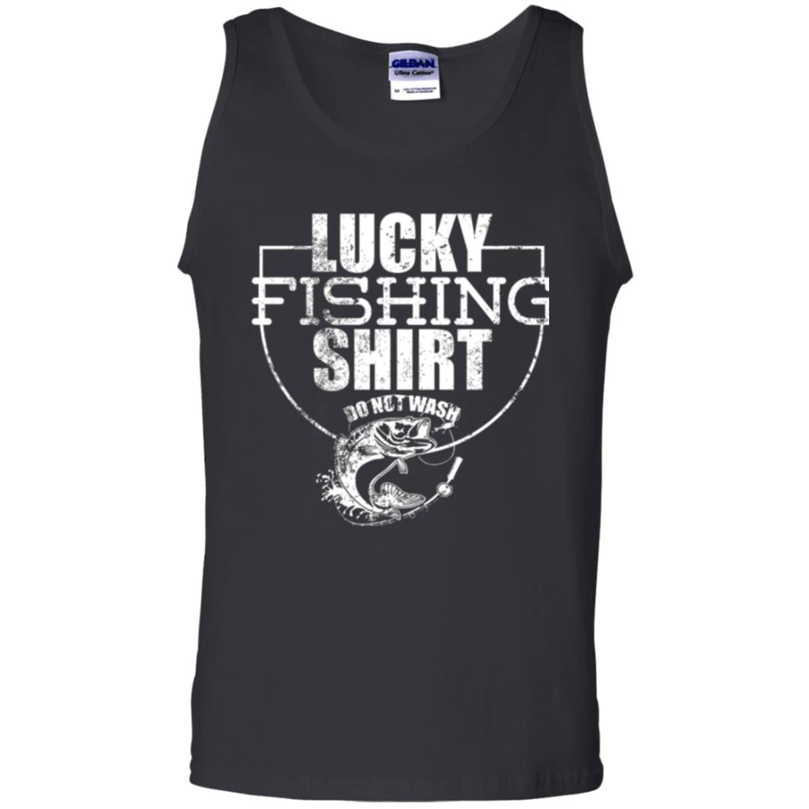 Fisherman T-shirt Lucky Fishing Shirt Do Not Wash Black