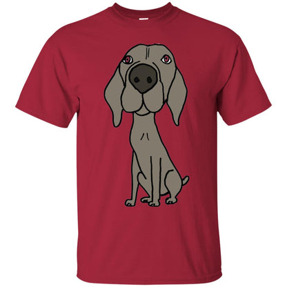 Smiletodaytees Funny Weimaraner Dog Cartoon T-shirt Cardinal
