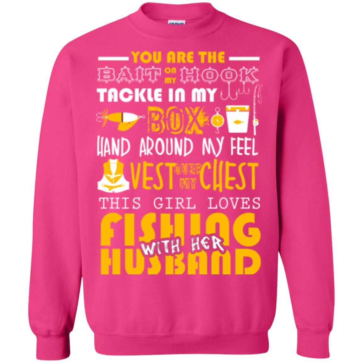 Fishing Lover T-shirt This Girl Loves Fishing With Her Husband Heliconia