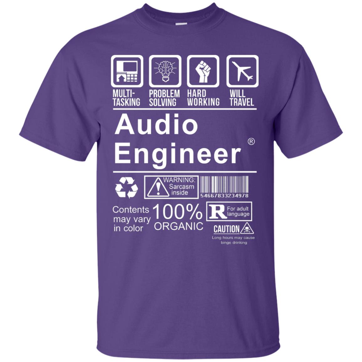 Audio Engineer Shirt Multi Tasking Problem Solving Purple