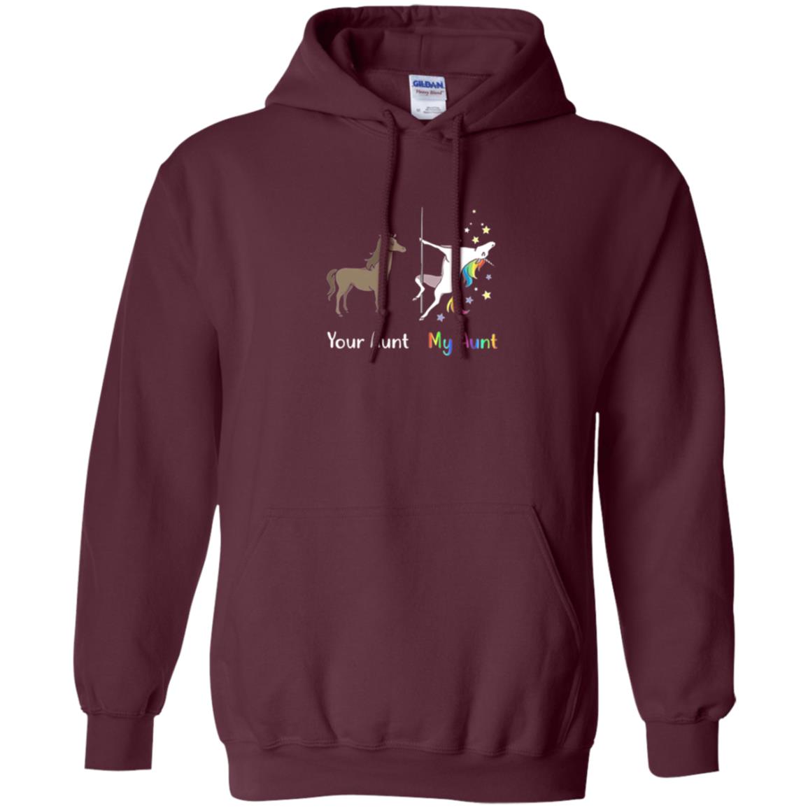 Unicorn T-shirt Your Aunt My Aunt Maroon
