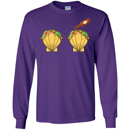 Mermaid Shell T-shirt Taco Bra And Spicy Chili Sauce Purple