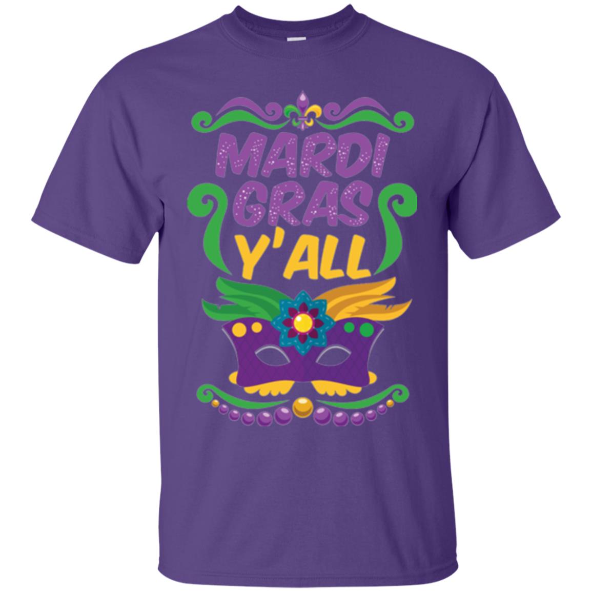 Mardi Gras T Shirt Mardi Gras Y_all T-shirt Purple