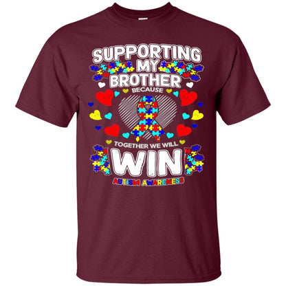 Autism Awareness Shirts For Supporting My Brother Maroon