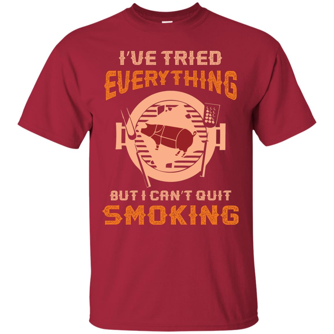 I Can’t Quit Smoking Barbecue Party T-shirt Cardinal