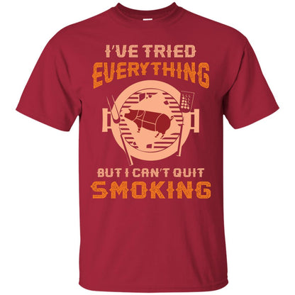 I Can’t Quit Smoking Barbecue Party T-shirt Cardinal