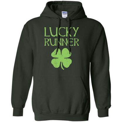 Irish Running Lucky Runners St. Patrick_s Day T-shirt Forest Green