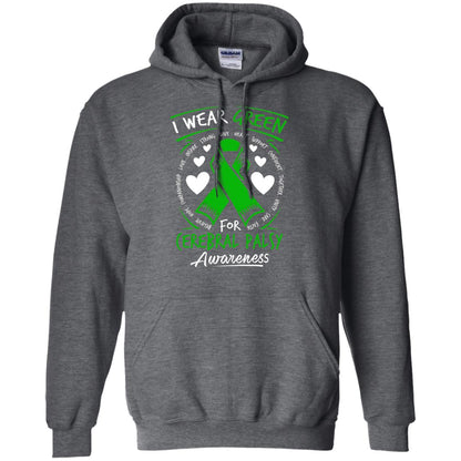 Cerebral Palsy Awareness T-shirt I Wear Green Dark Heather
