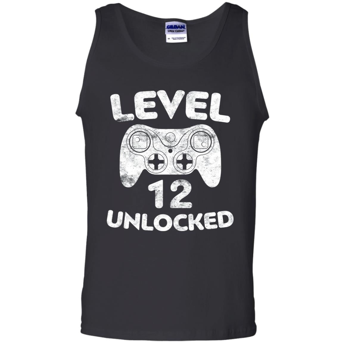 Level 12 Unlocked 12th Video Gamer Birthday Shirt Black