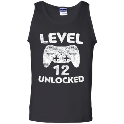 Level 12 Unlocked 12th Video Gamer Birthday Shirt Black