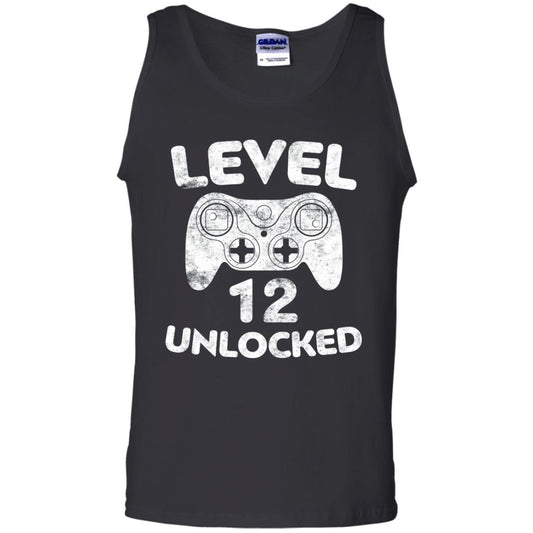 Level 12 Unlocked 12th Video Gamer Birthday Shirt Black