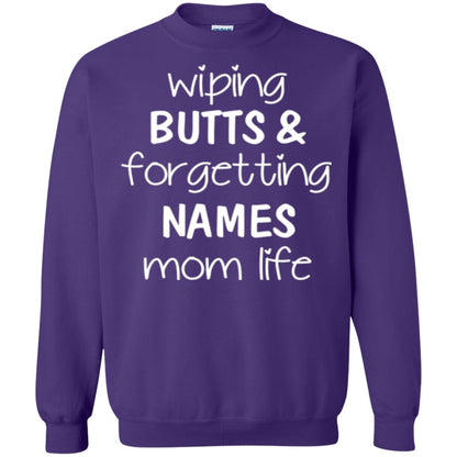 Mom T-shirt Wiping Butts Forgetting Names Purple