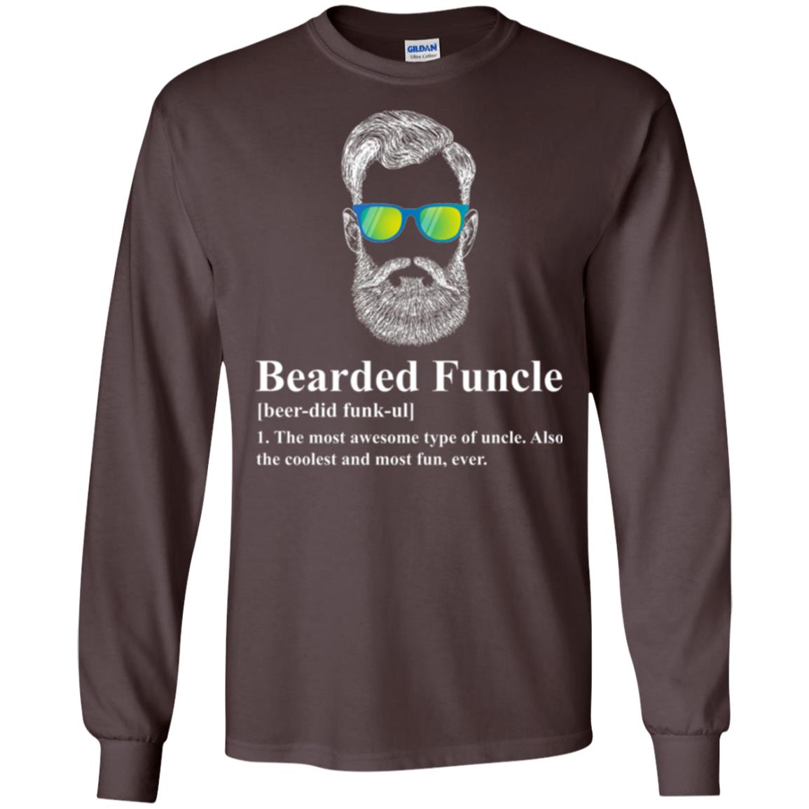 Uncle T-shirt Beared Funcle Dark Chocolate
