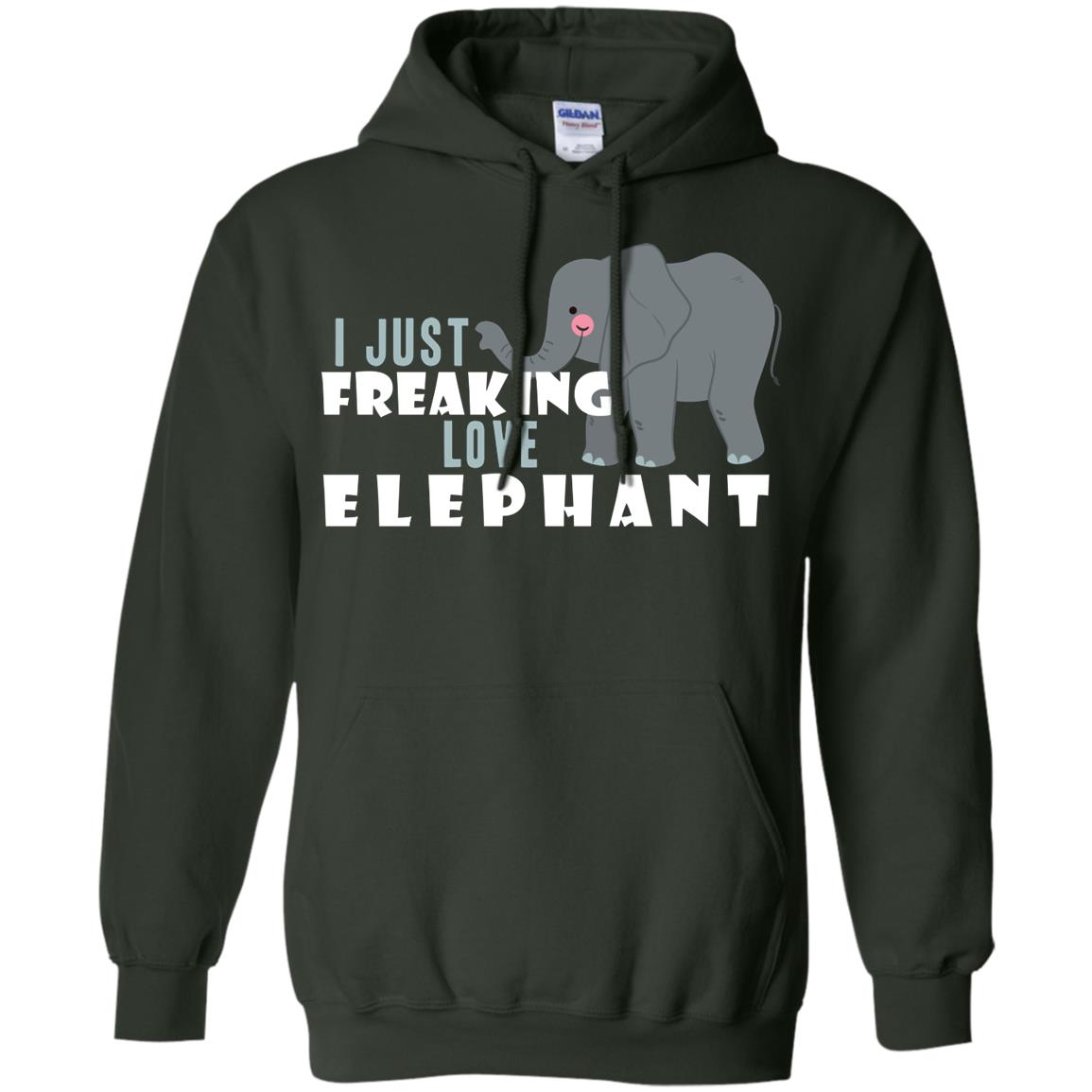 I Just Freaking Love Elephant Shirt Forest Green