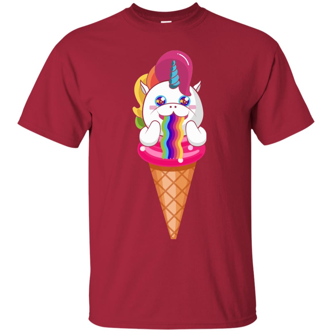 Unicorn Ice Cream Shirt Cardinal