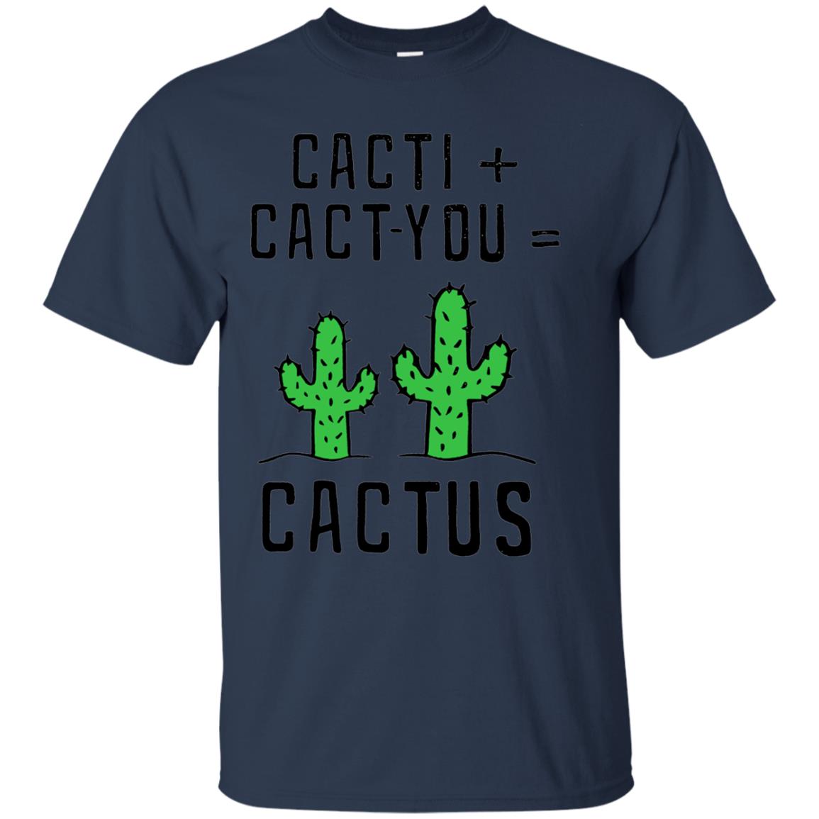 Funny Cactus Shirt Cact I Cact You Navy