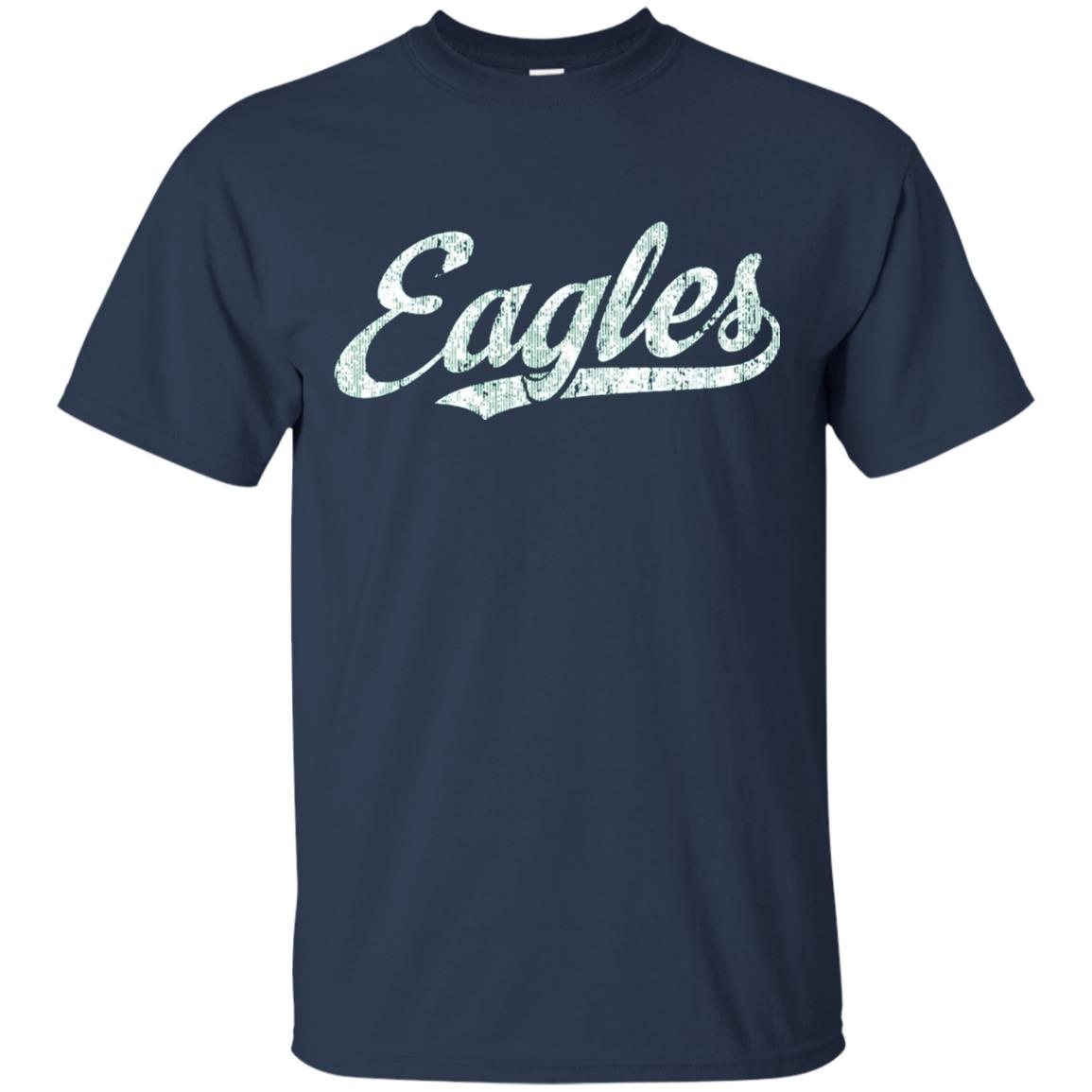 Eagles Mascot T-shirt Vintage Sports Name Navy