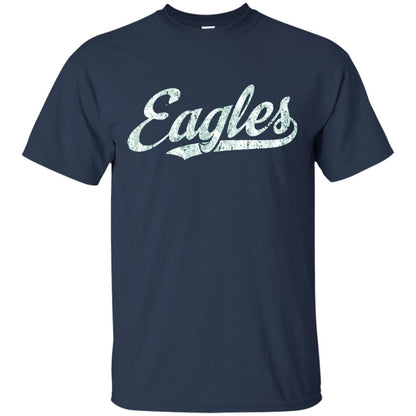 Eagles Mascot T-shirt Vintage Sports Name Navy