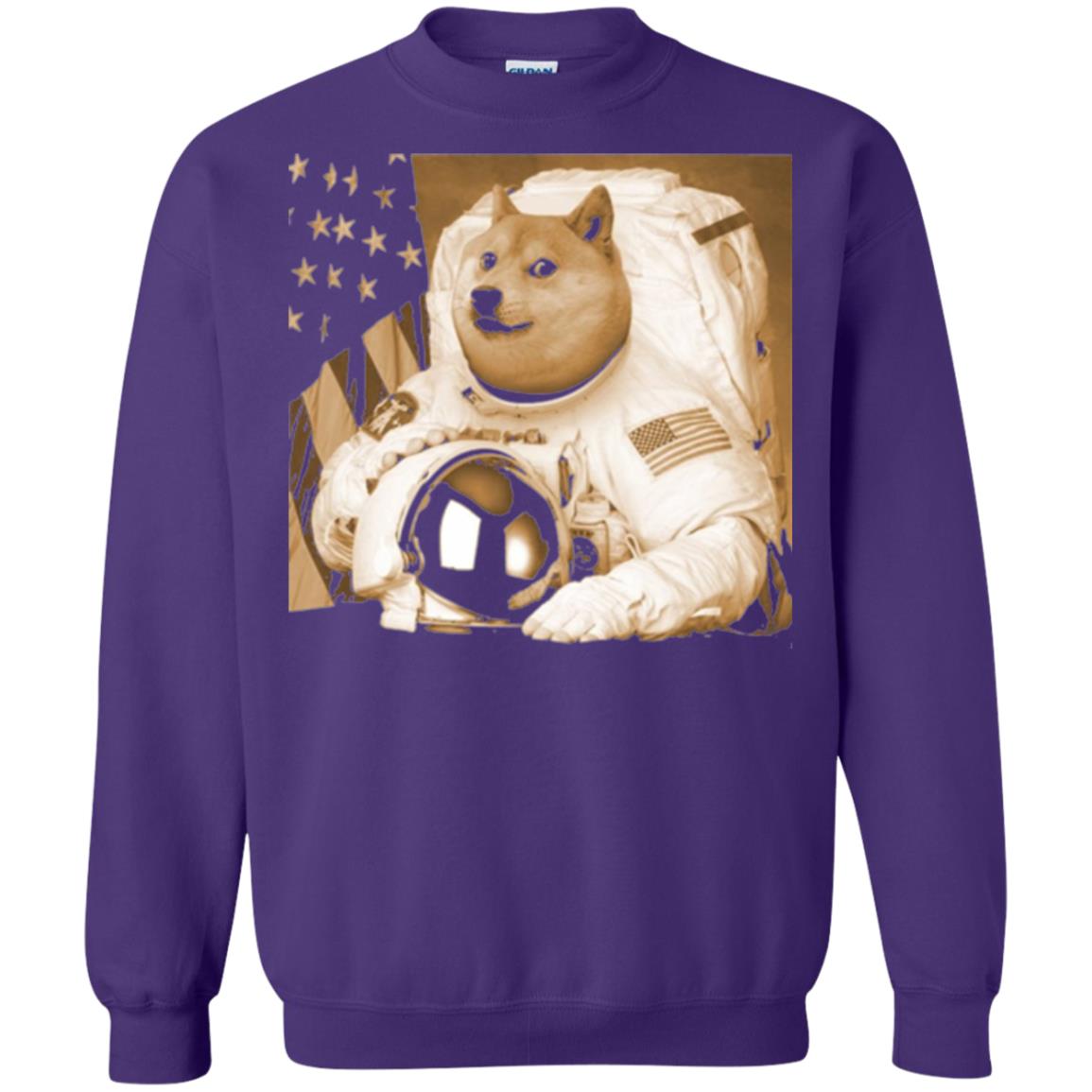 Astronomy T-shirt Dogecoin Moon Astronaut Crypto Purple