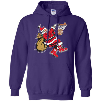 Christmas T-shirt Basketball Santa Claus Purple