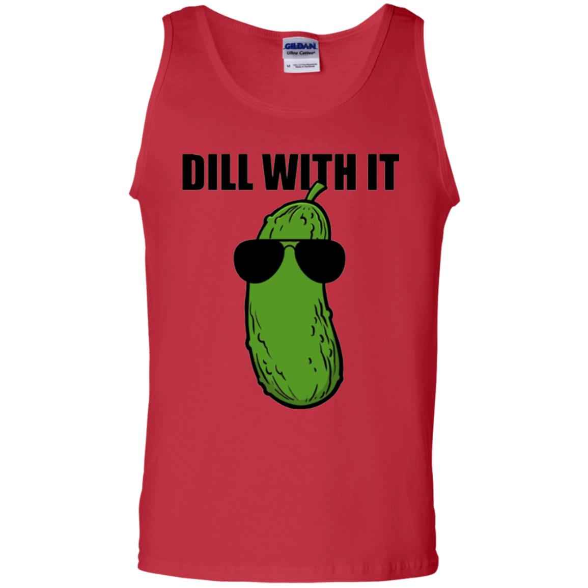 Funny Pickle T-shirt Dill With It Red