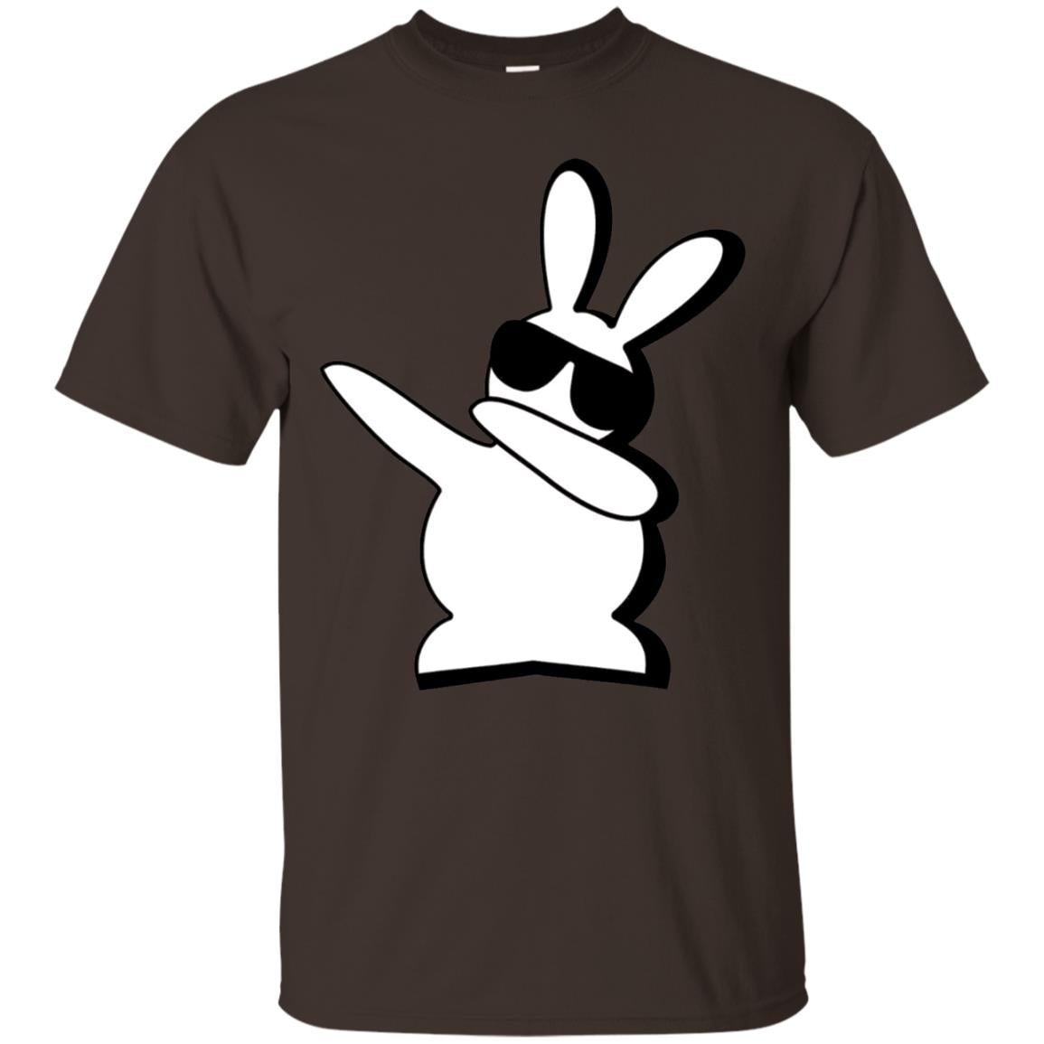 Dabbing Hip Hop Bunny Easter Shirt Dark Chocolate