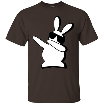 Dabbing Hip Hop Bunny Easter Shirt Dark Chocolate