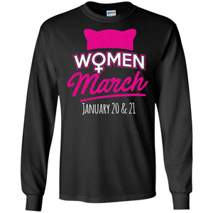 Women's Right T-shirt Women March January 2018 Pussycat Ears Hat