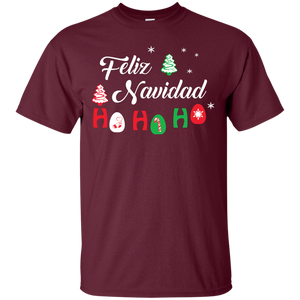 Chirstmas T-Shirt Feliz Navidad Ho Ho Ho