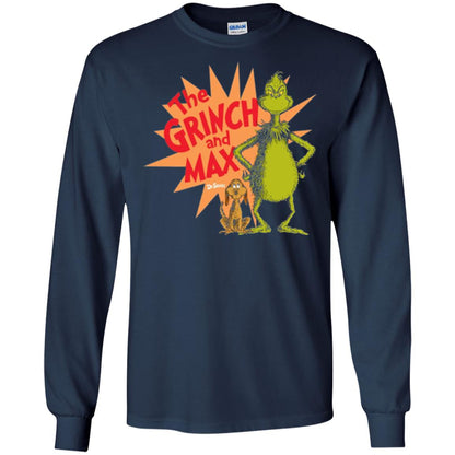Cartoon T-shirt Dr. Seuss Grinch And Max Burst Navy