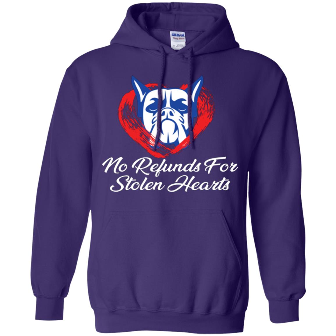 Dog Lover T-shirt No Refunds For Stolen Hearts Purple