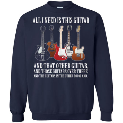 Guitar Lovers T-shirt All I Need Is This Guitar Navy