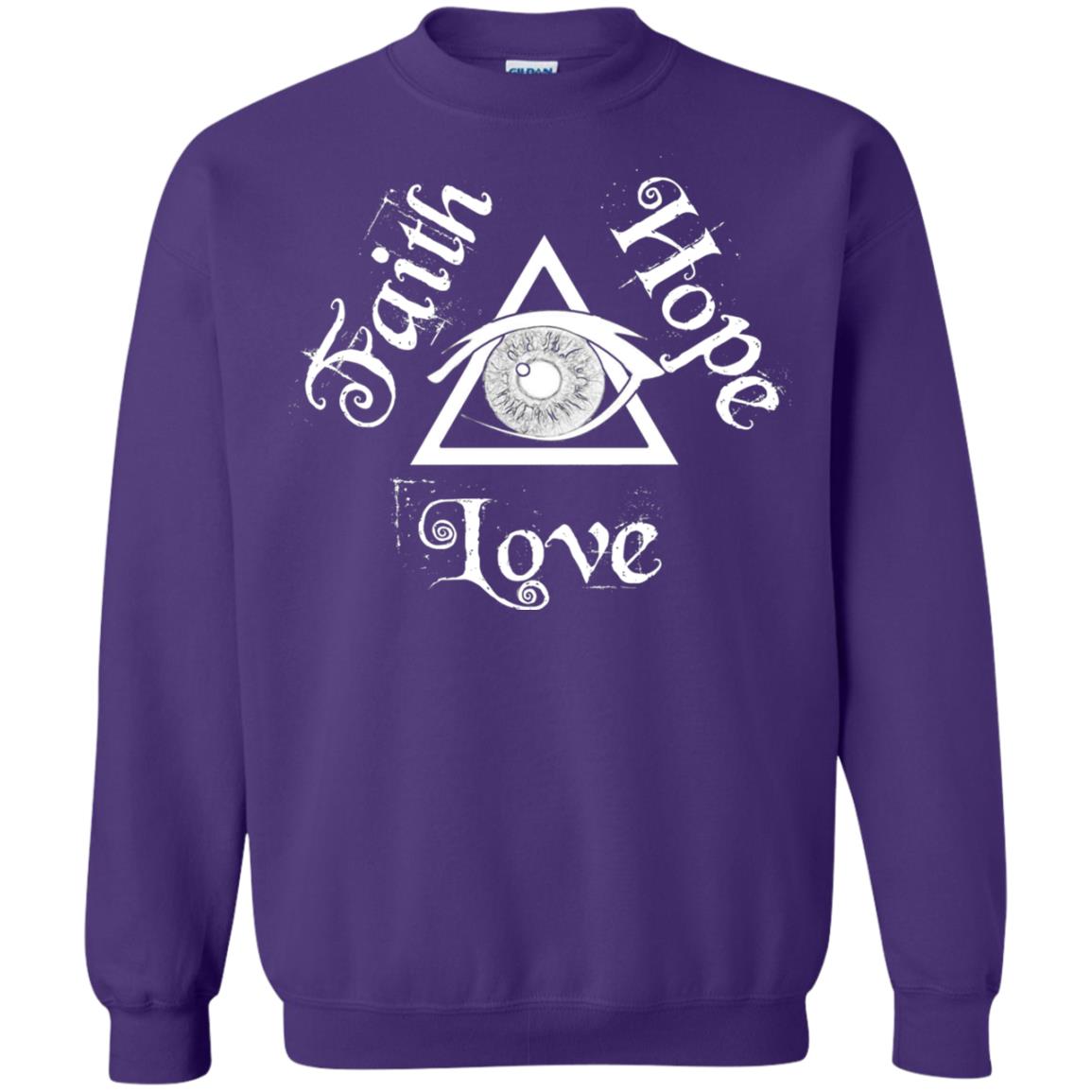 Faith Hope Love Eye Of Providence Esoteric Shirt Purple